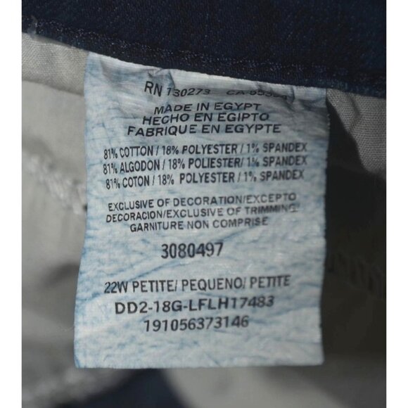 Lee Relaxed Fit Straight High Rise Blue Jeans Plus Size 22WP Instantly Slimming - Picture 9 of 10